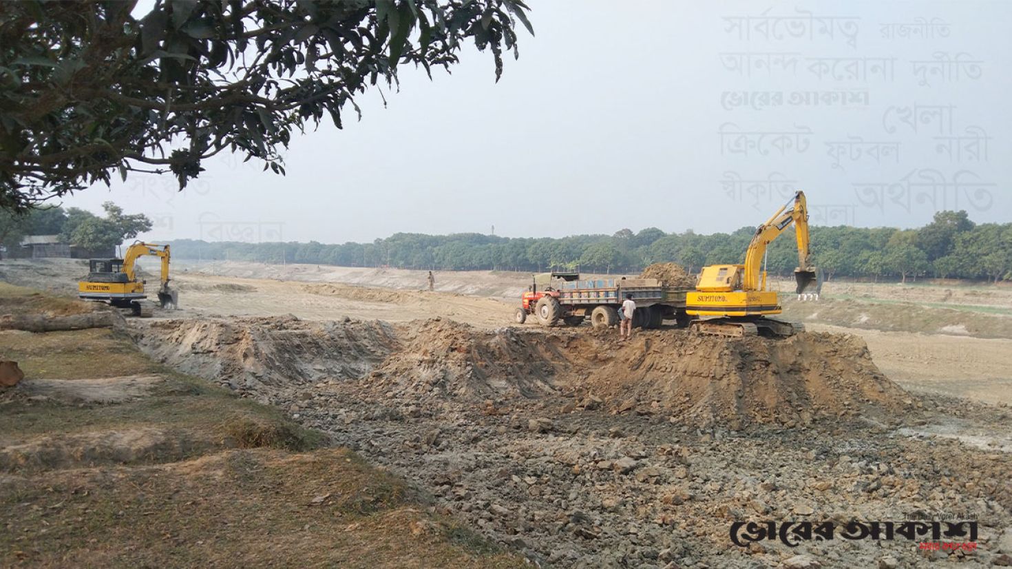 ইজারার নামে ফসলি জমির মাটি উত্তোলন: হুমকিতে বাঁধ-বসতবাড়ি