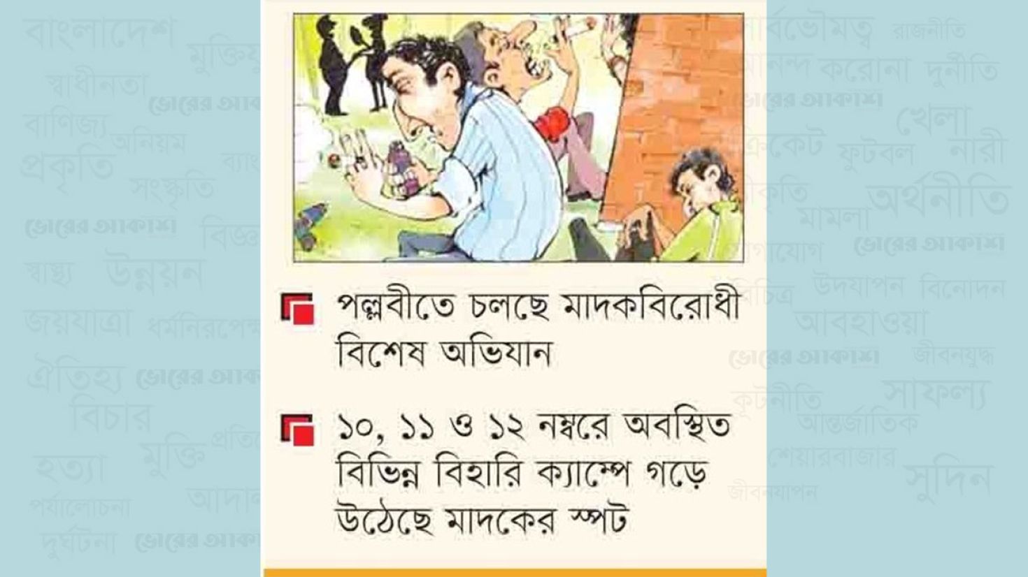 রাজধানীর বুকে মাদকের হাট