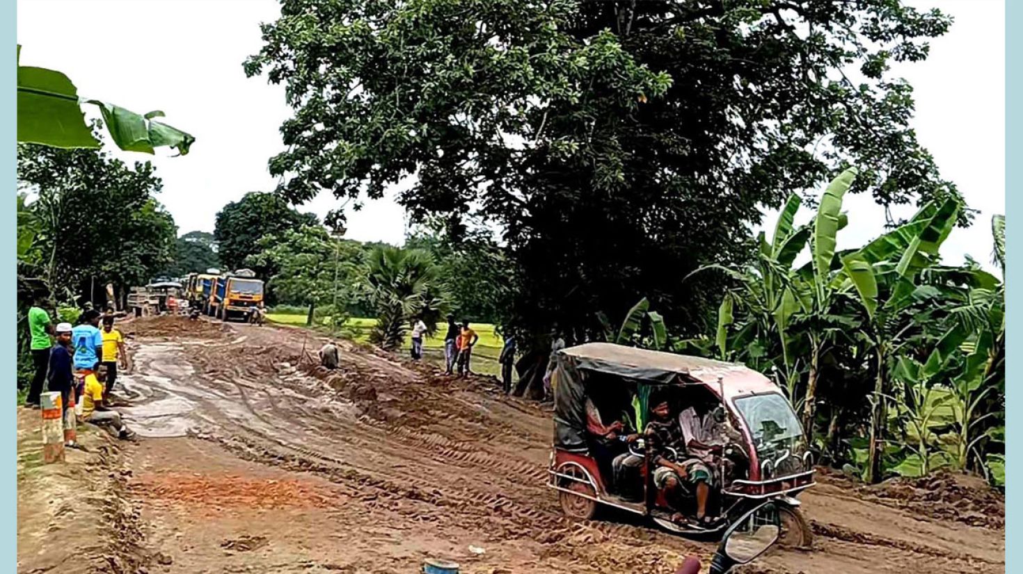 খানাখন্দে ভরা শ্যামগঞ্জ-বিরিশিরি সড়ক, জনভোগান্তি চরমে