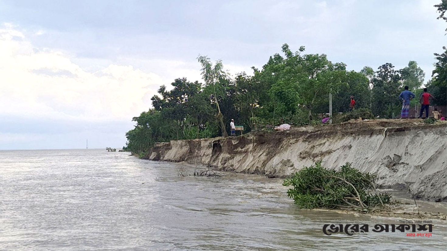 বানের পানি নামলেও তলিয়ে গেছে ফসলের ক্ষেত