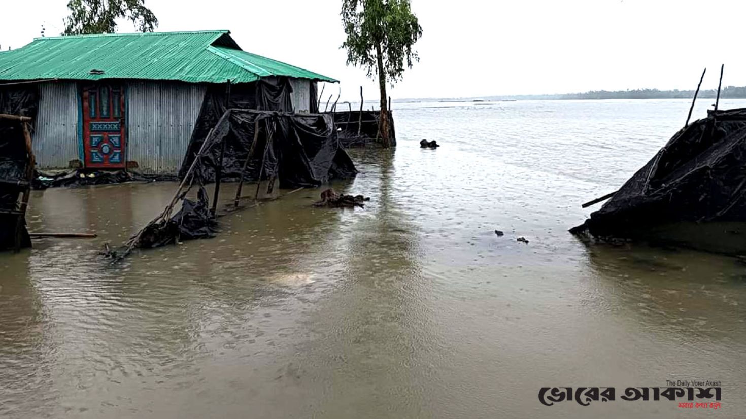 মহেশখালীতে নিম্নাঞ্চল প্লাবিত, চিংড়ি ঘেরে কোটি টাকার ক্ষতি