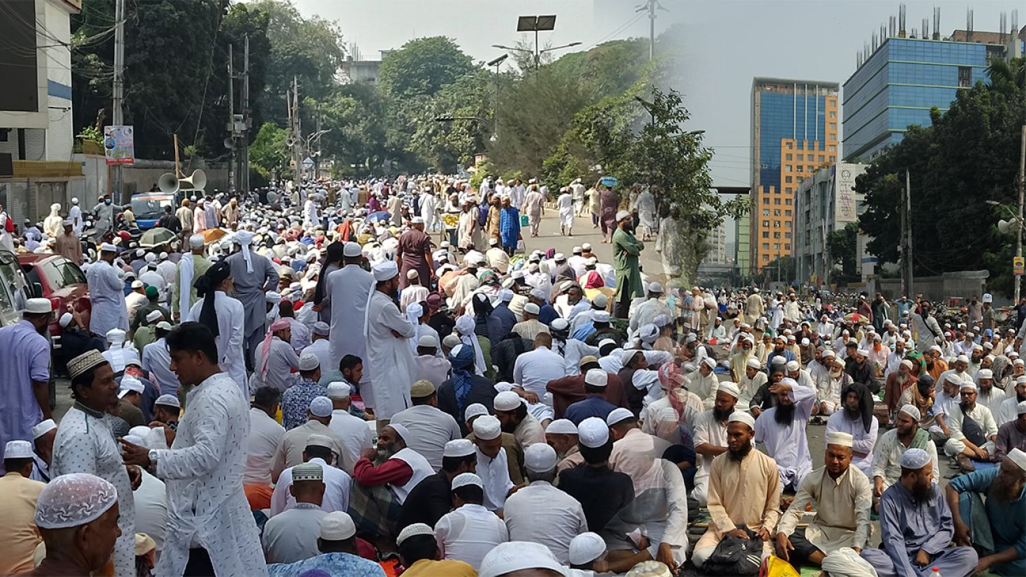 বড় জমায়েতে জুমা শেষে কাকরাইল ছাড়লেন সাদপন্থিরা