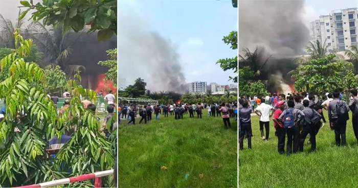 উত্তরায় প্রশিক্ষণ বিমান বিধ্বস্ত, নিহত ১